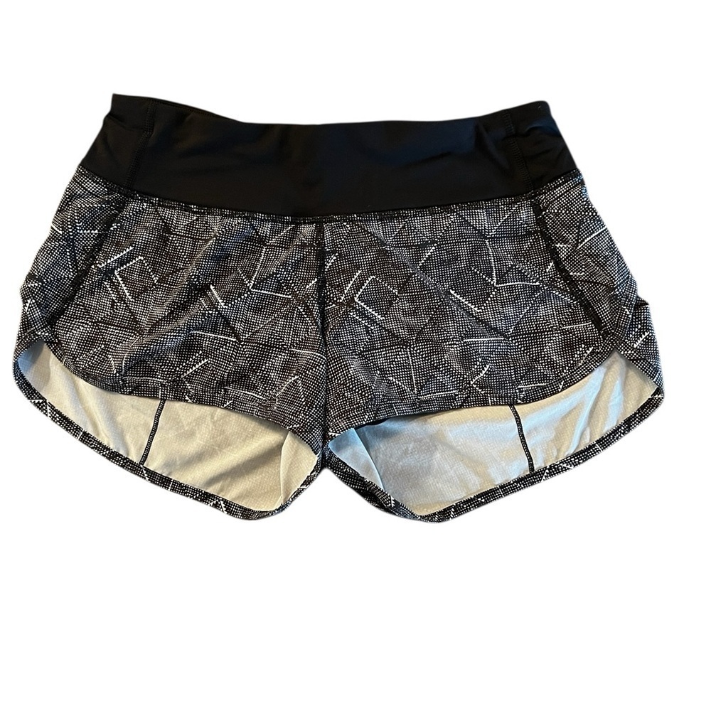 Lululemon Athletica Black and White Athletic Shorts Size 2